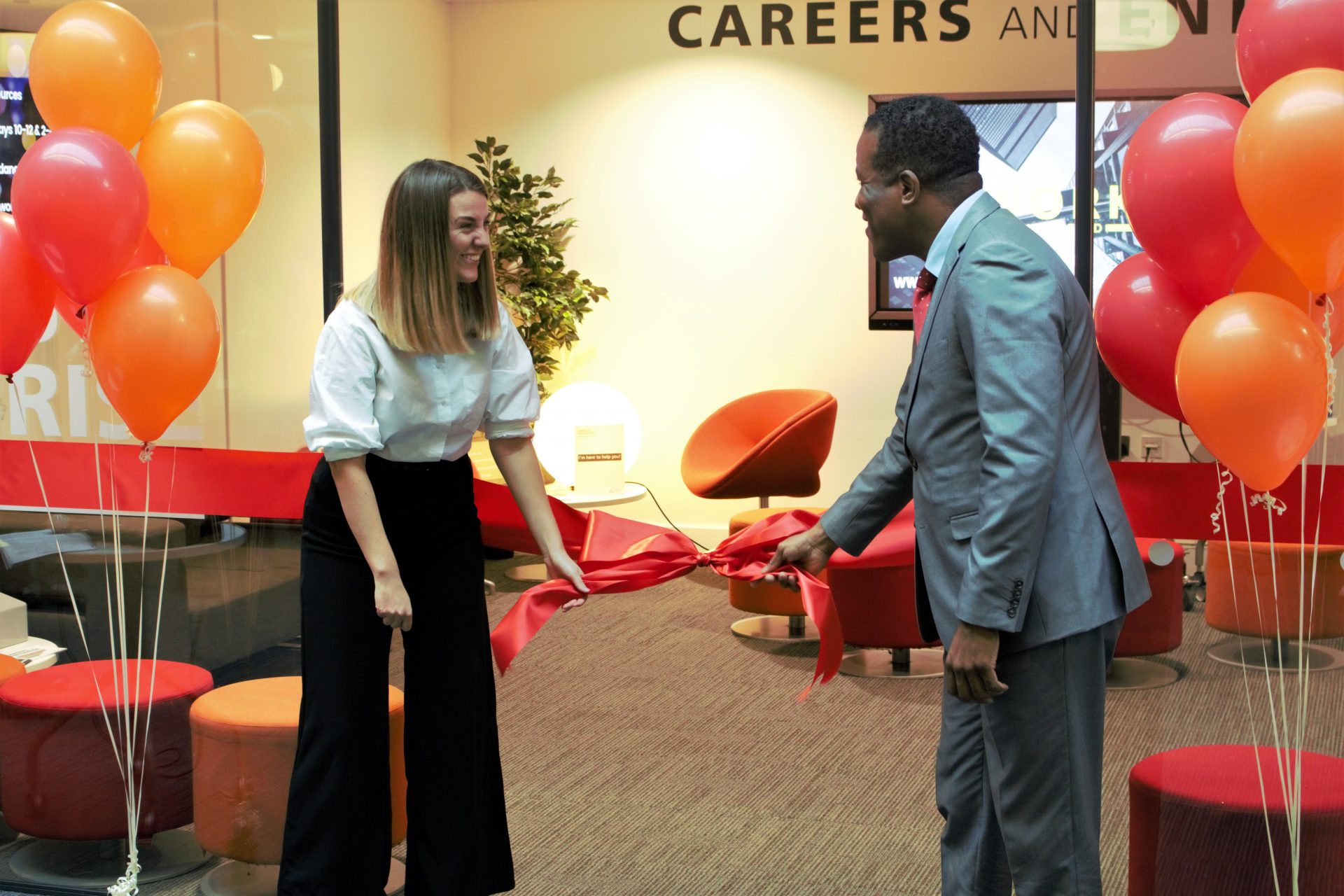 Pulling the Ribbon Presenting the Careers and Enterprise Hub