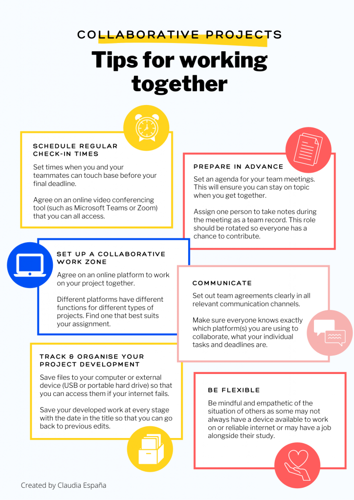 Tips for working together infographic