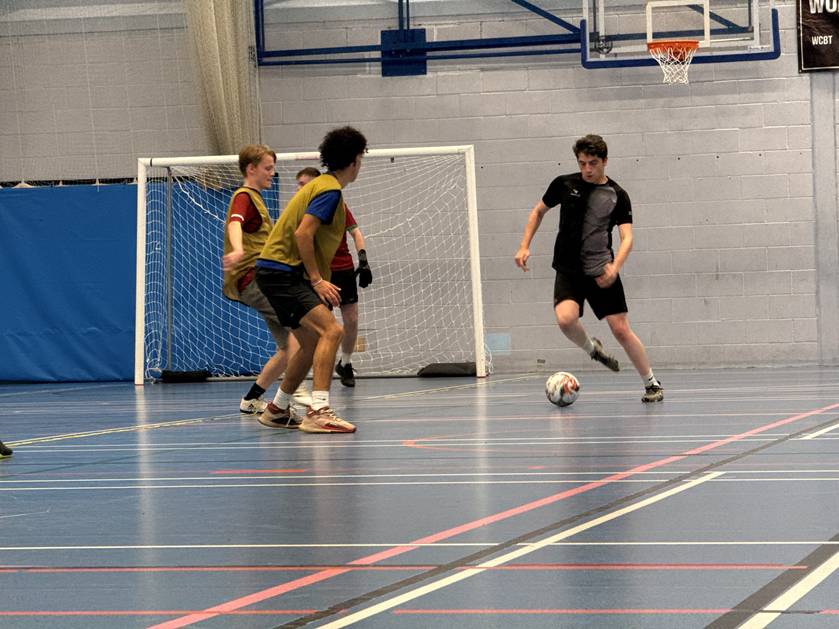Homi playing Futsal