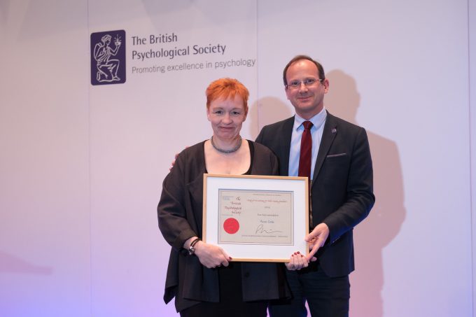 Anne Cooke presented with the British Psychological Society Practitioner of the Year Award