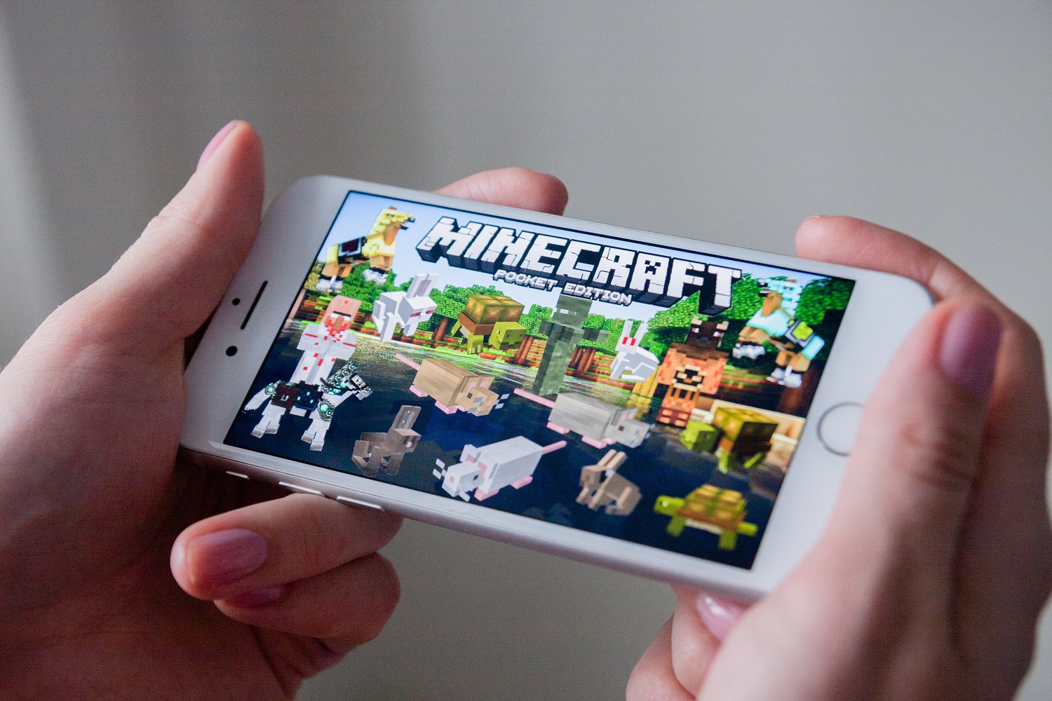 Minecraft on a smartphone