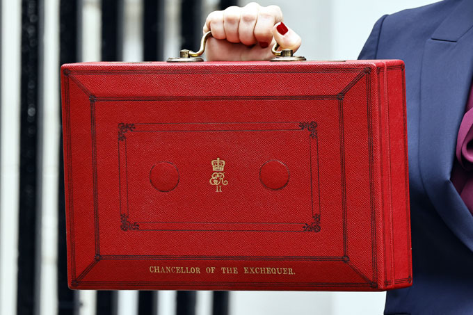 The Chancellor's Budget red briefcase