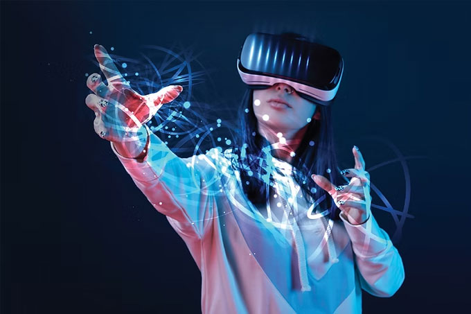 Person using a VR headset