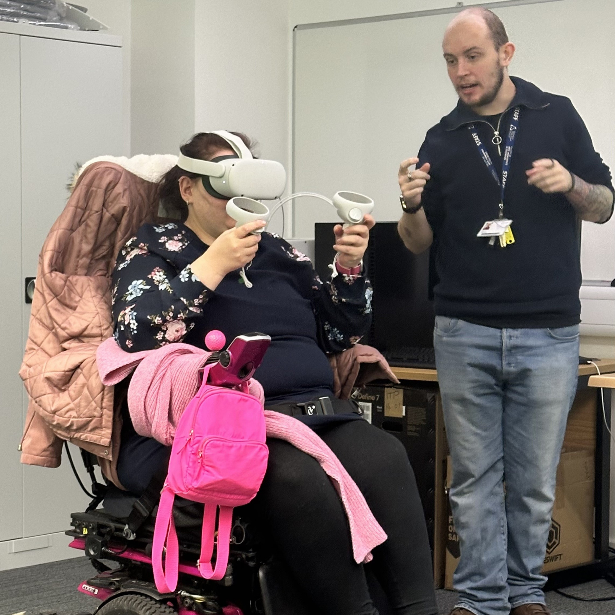 Students explore the role of virtual reality in speech and language development with the Creative Innovation Hub