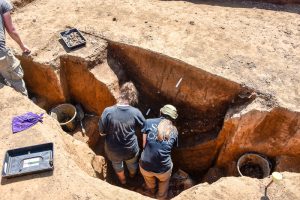 Wiki and Kayleigh excavated a large rubbish pit