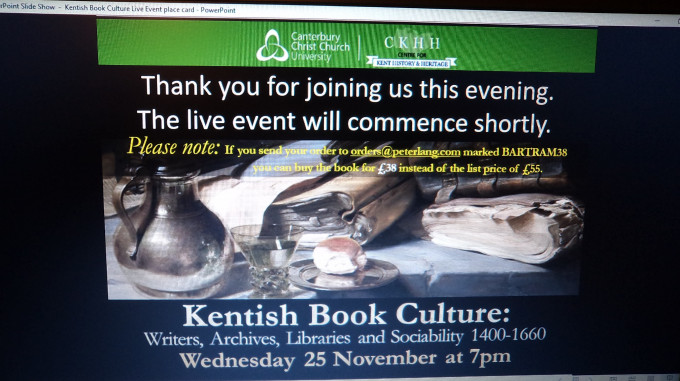 Celebrating Kentish Book Culture and other Centre matters