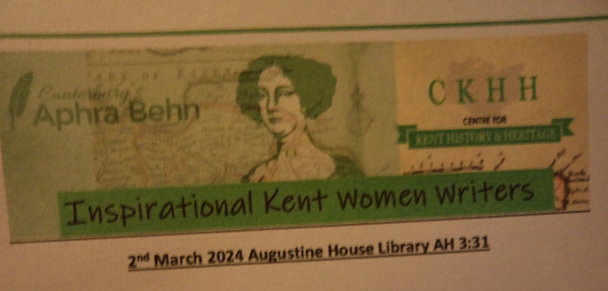 Aphra Behn and other Inspirational Kent Women Writers