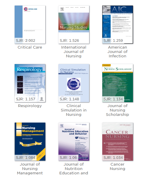 Journal titles displayed by cover