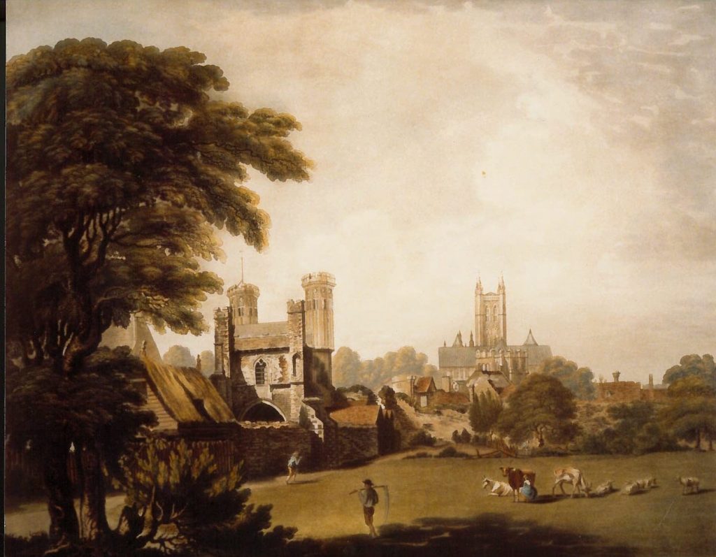 Image shows Painting of North Holmes Road before CCCU