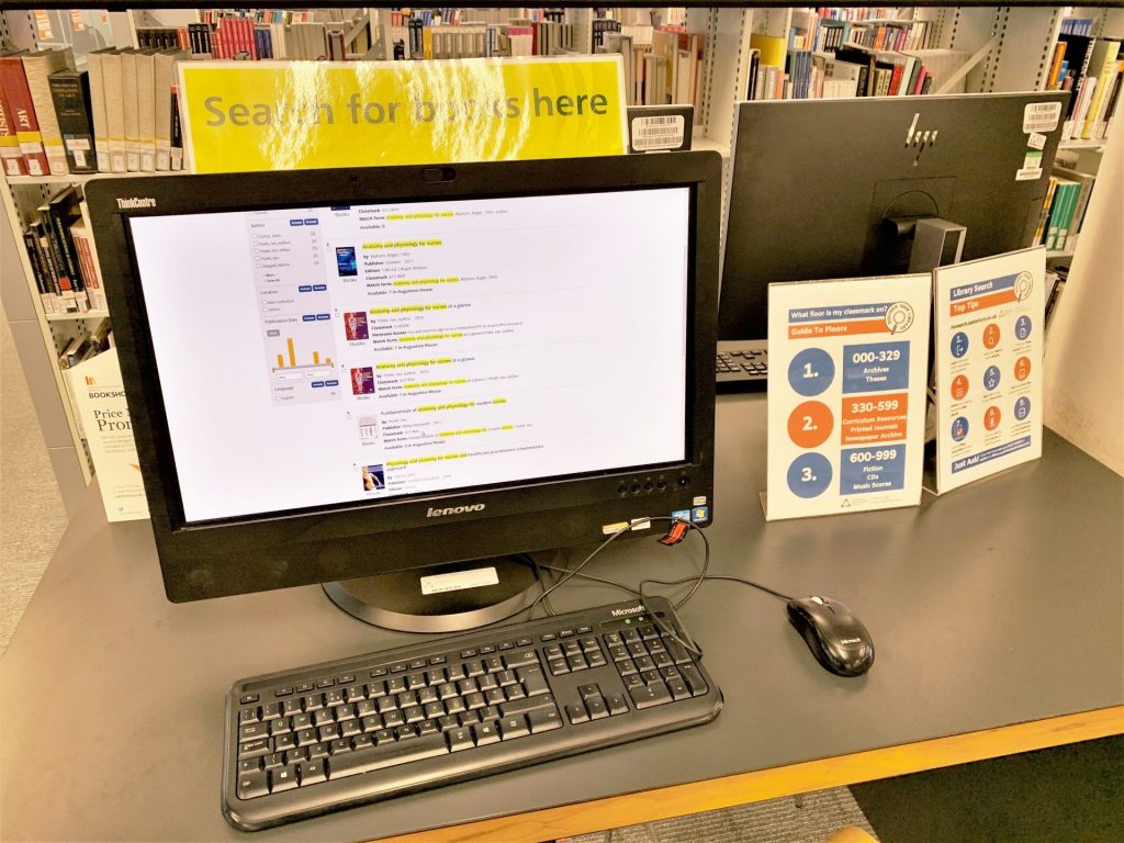 Our new improved LibrarySearch catalogue PC's - Faster and with bigger monitors.