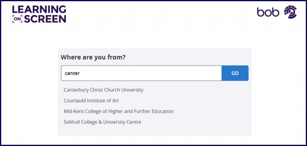 Choose Canterbury Christ Church University as your institution.