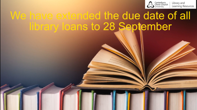 Library items now due on 28 September