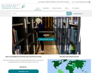 Homepage of Bloomsbury Education and Childhood Studies database