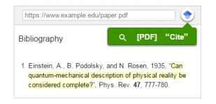 Screenshot of Google Scholar browser button
