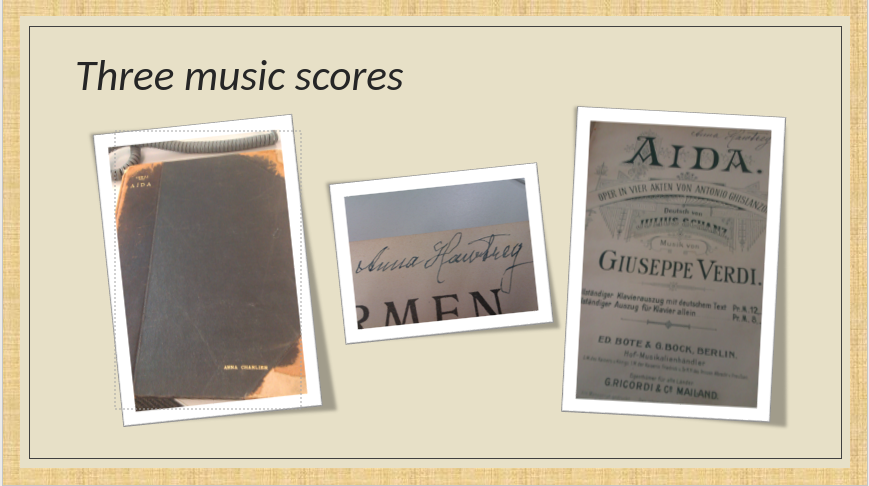 Three old music scores