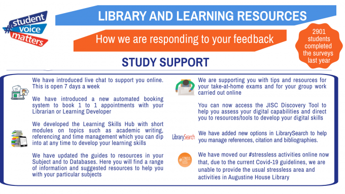Improving your library… In an unprecedented year – Part 3: Study support
