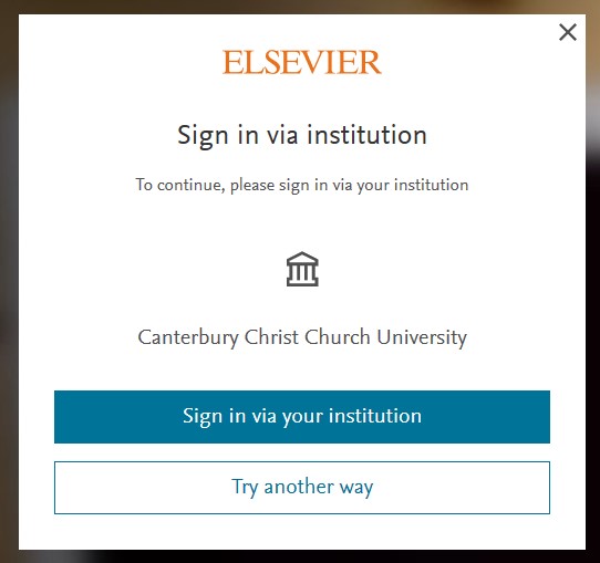 A screenshot displaying the Sign in button.