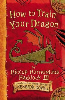 Book cover'how to train your dragon' by Cressida Cowell