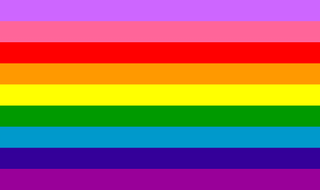 rainbow flag with nine stripes