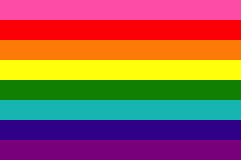 rainbow flag with eight stripes