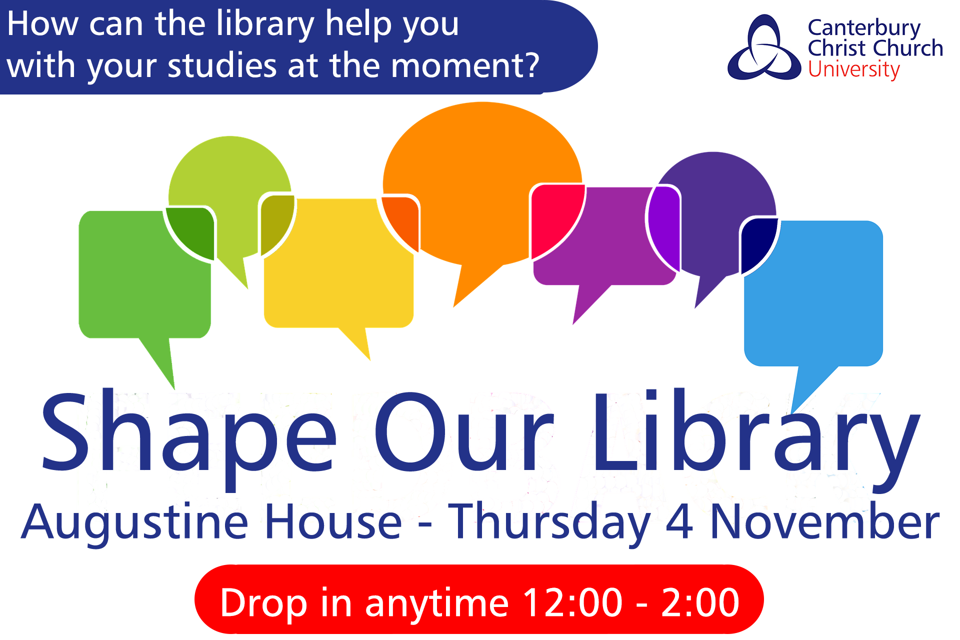 Help us Shape our library on Thursday 4 November