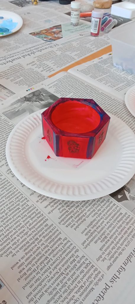 painted tealight holder