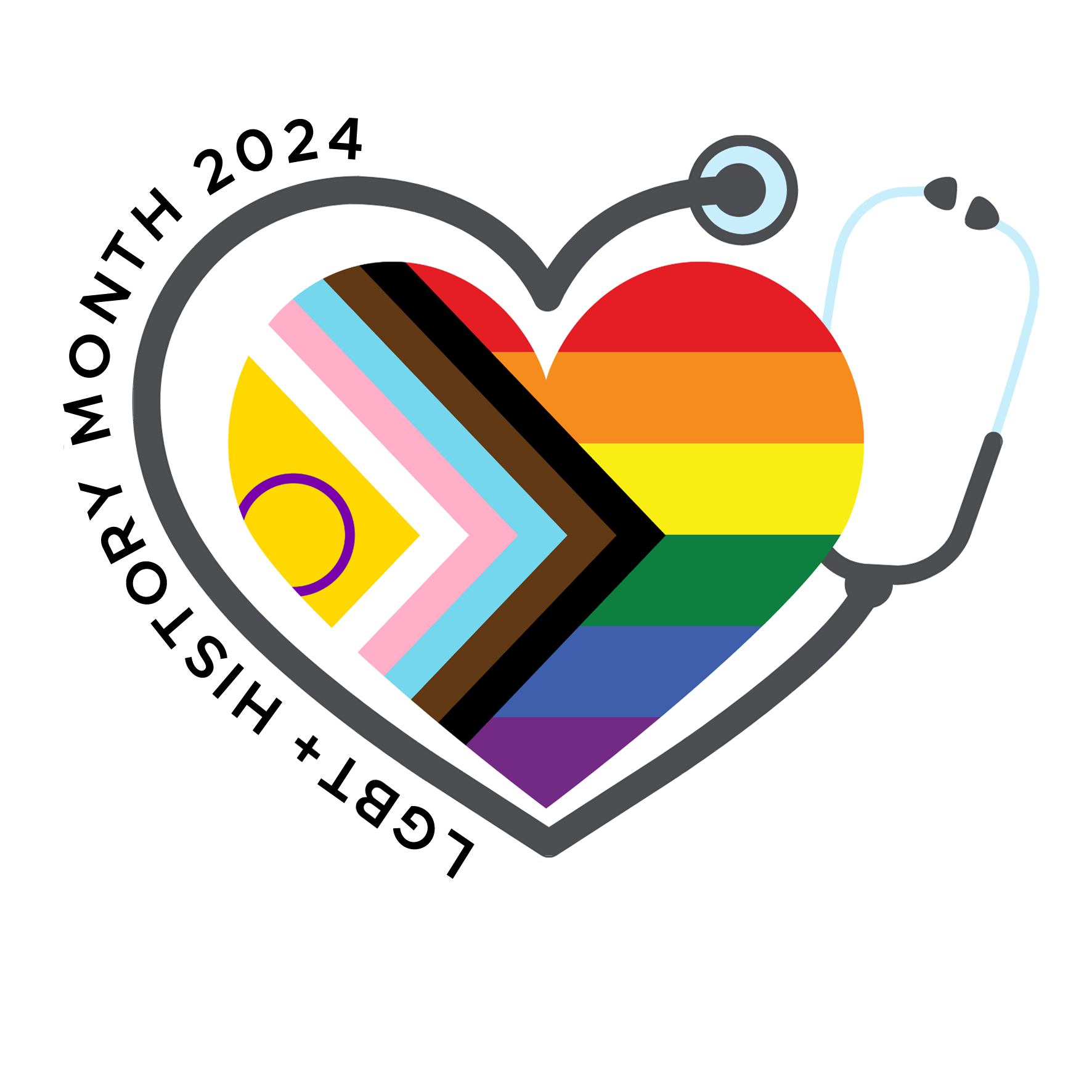 LGBT+ history month 2024 logo