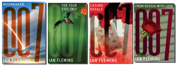 Collection of 007 books by Ian Fleming, screenshot via Libby.