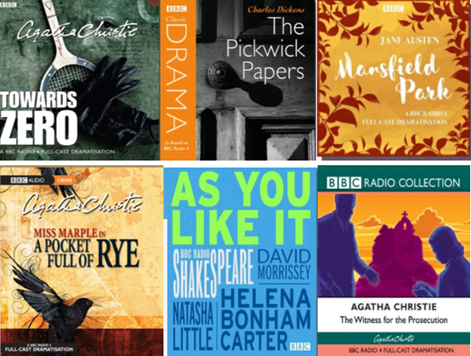 Screenshot of audiobooks covers for Plays and Drama via Libby.