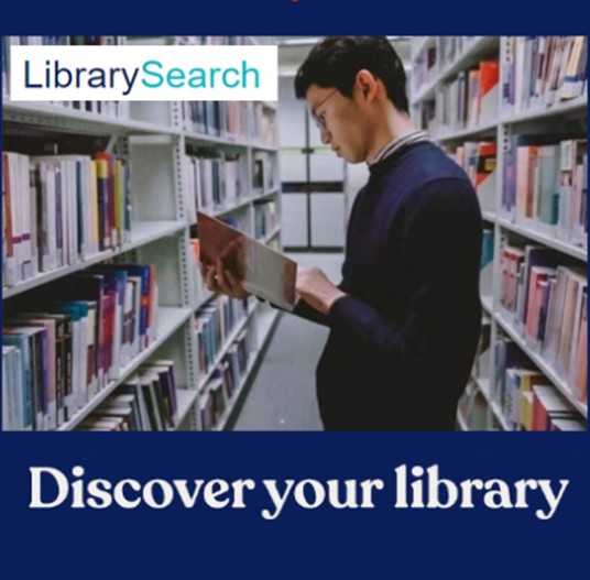 Student looking at books in the moving shelves