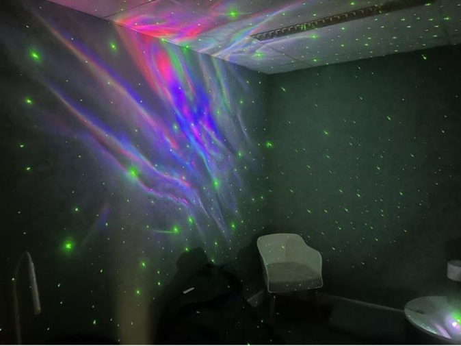 Picture take of the inside of sensory room.
