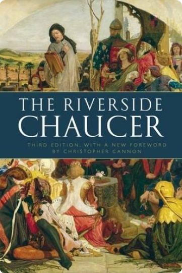 Screenshot of 'The Riverside Chaucer' book cover by Chaucer from librarysearch