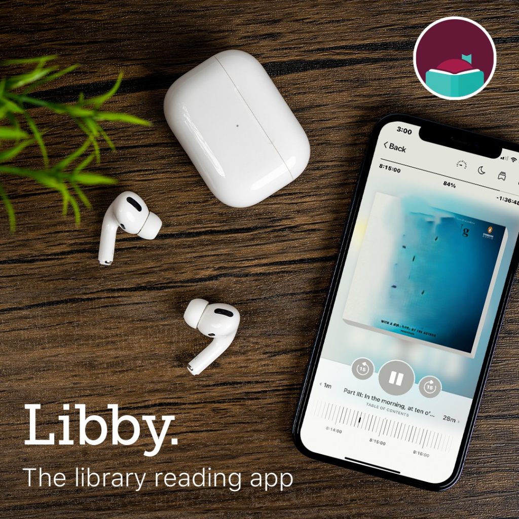 Libby promotion for audiobooks, downloaded via Libby