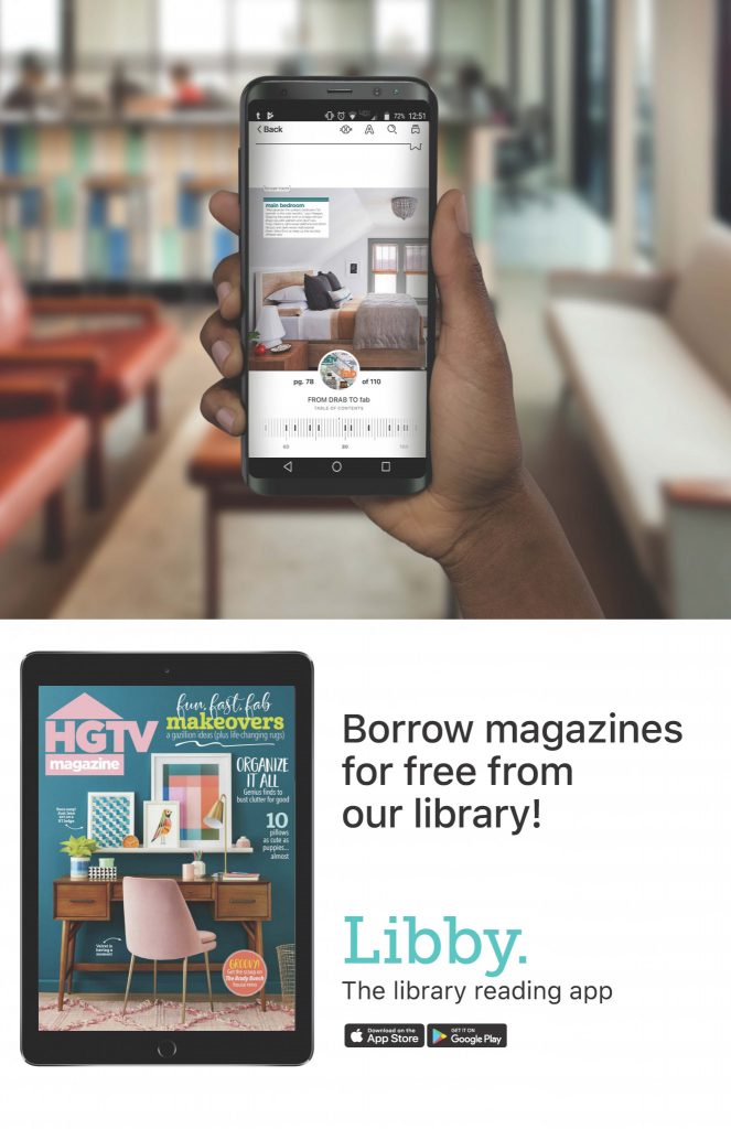 Magazine promotional poster / flyer downloaded via OverDrive