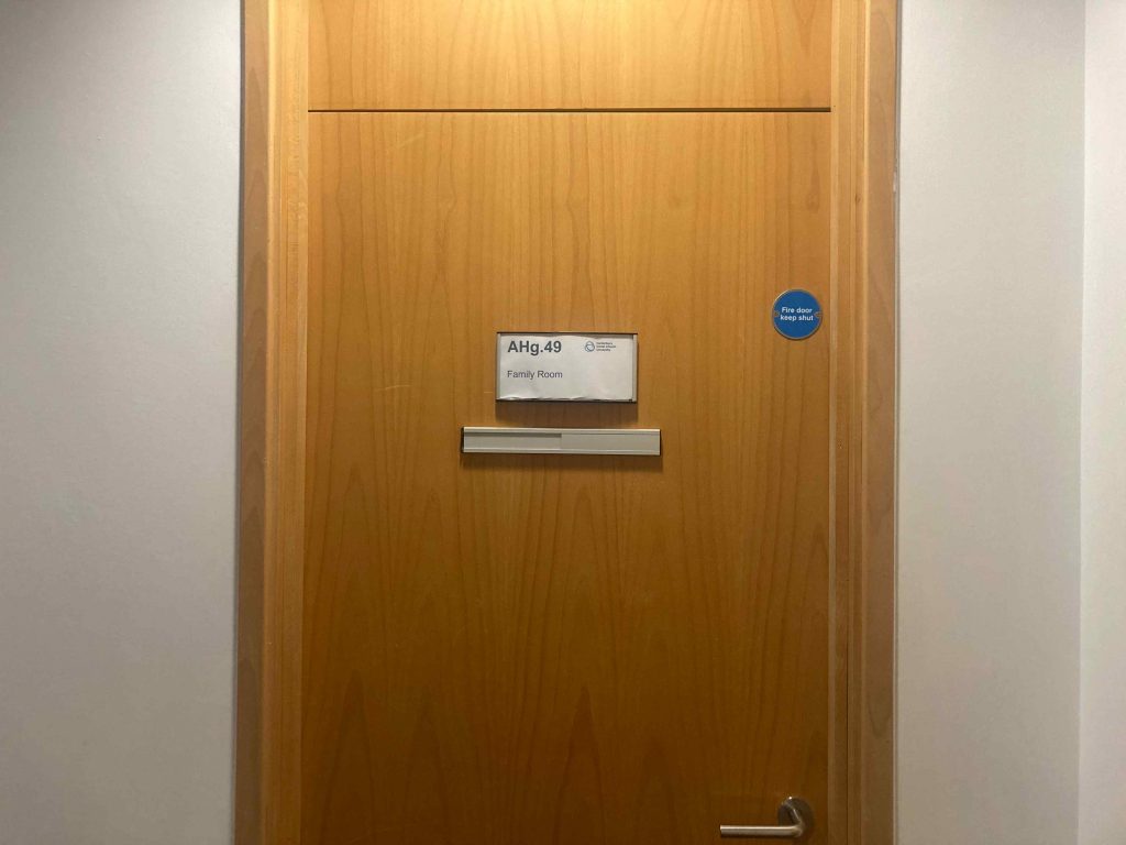 The door of AHg.49, labelled as 'Family Room'.
