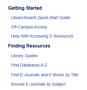 Screenshot from LibrarySearch results page.