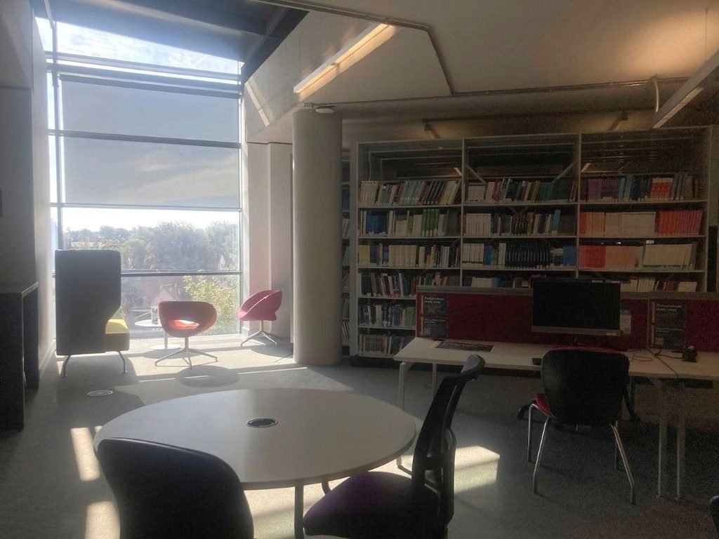 The back of the original Postgraduate Study Area.