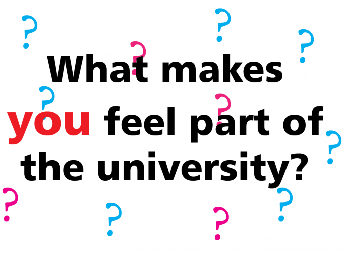 We asked: “What makes you feel part of the University community?”