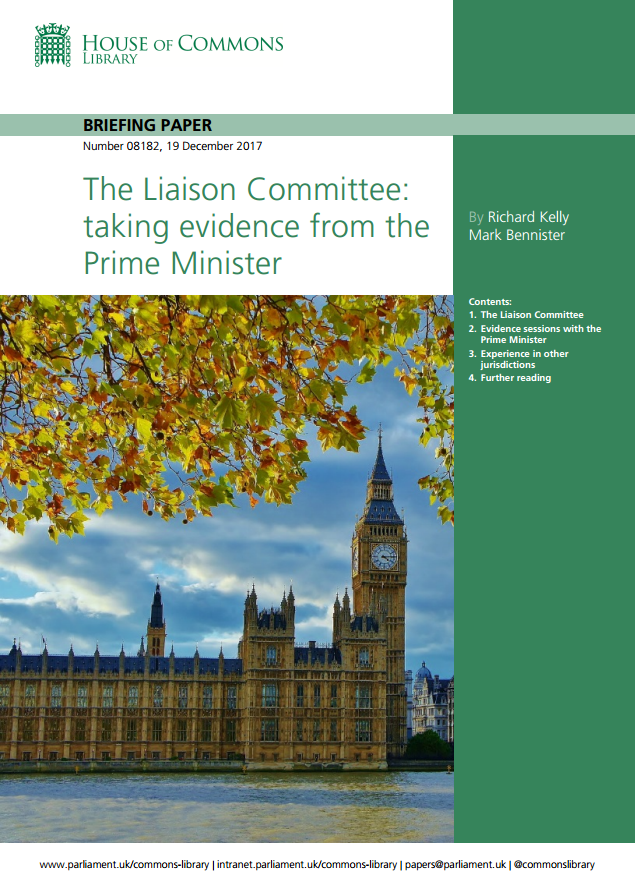 New House of Commons Briefing by CCCU academic Dr Mark Bennister