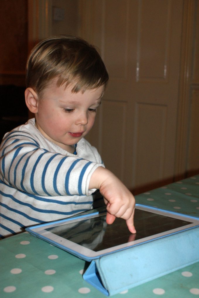 Young children using technology