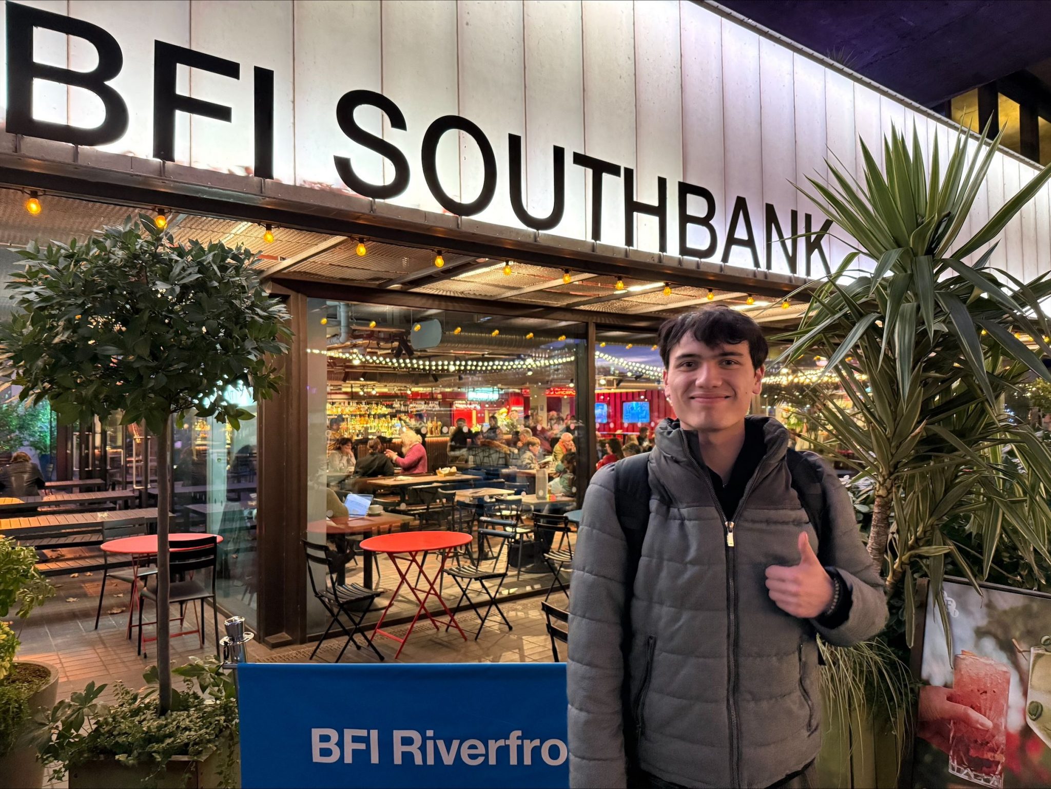 Kian Kelly standing outside BFI Southbank 2025