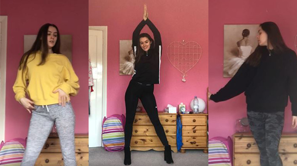Amy, Dance Education student runs online dance classes during lockdown