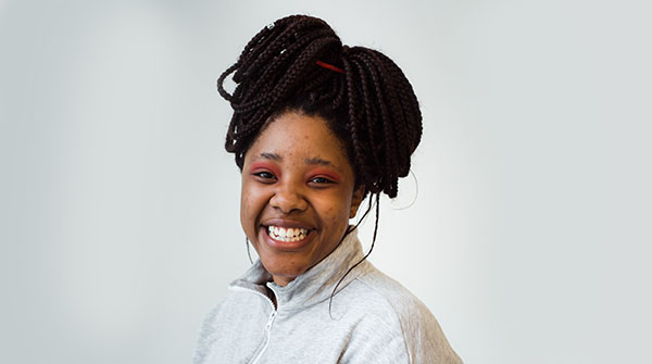 Aphiwe, student content creator at Canterbury Christ Church University