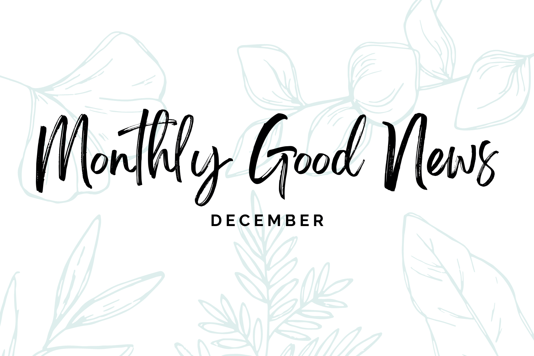 Monthly Good News #4: December 2022