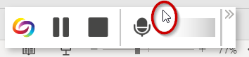 Recap recording toolbar showing mouse pointer to move toolbar to a new location
