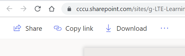 screen image of the download icon on a sharepoint window