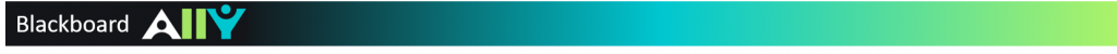 Blackboard Ally banner
